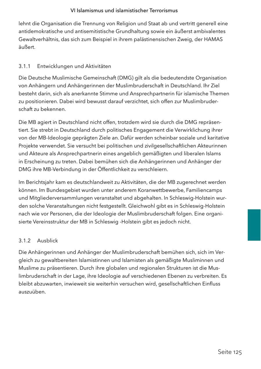 Seite 142 des Verfassungsschutzbericht 2024 Schleswig-Holstein