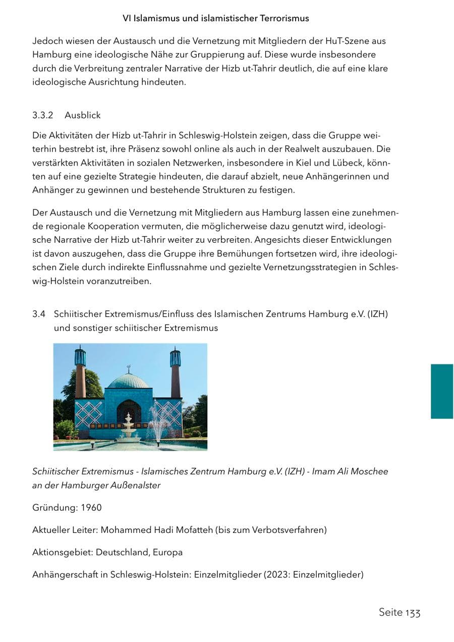 Seite 150 des Verfassungsschutzbericht 2024 Schleswig-Holstein