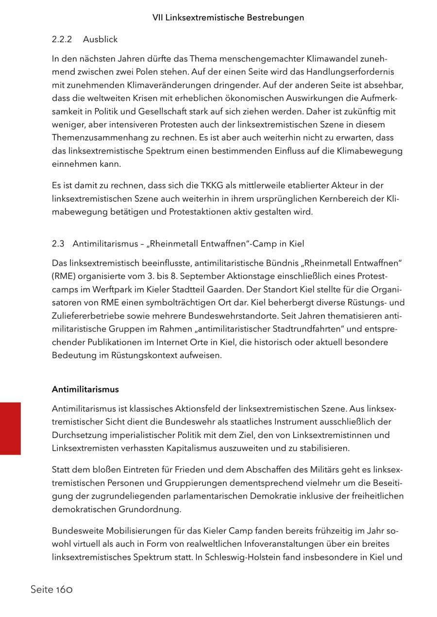 Seite 177 des Verfassungsschutzbericht 2024 Schleswig-Holstein