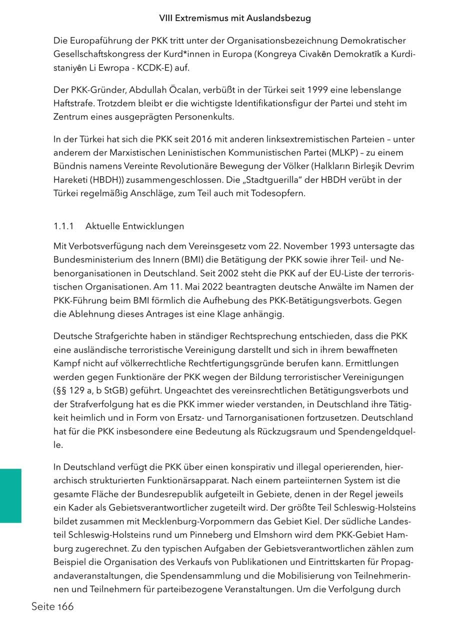 Seite 183 des Verfassungsschutzbericht 2024 Schleswig-Holstein