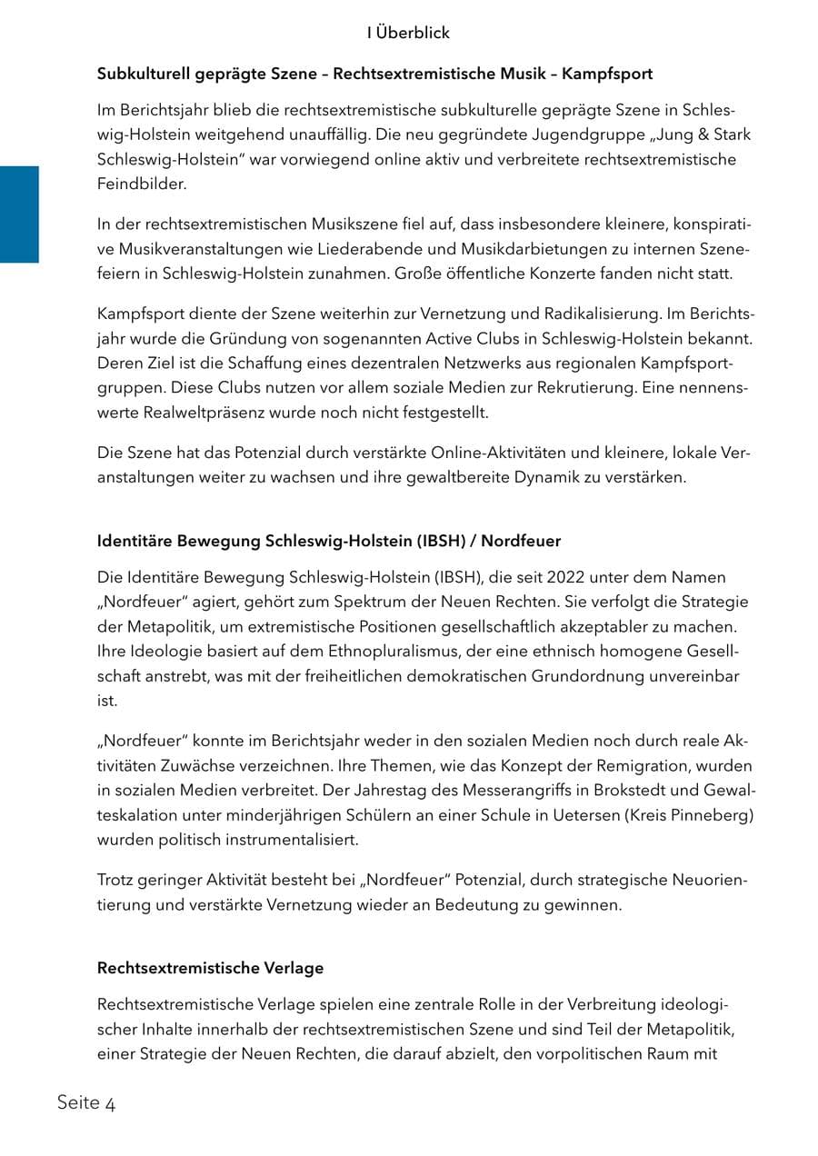 Seite 21 des Verfassungsschutzbericht 2024 Schleswig-Holstein