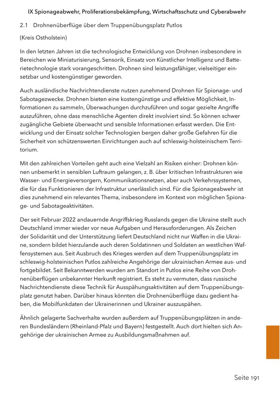 Seite 208 des Verfassungsschutzbericht 2024 Schleswig-Holstein