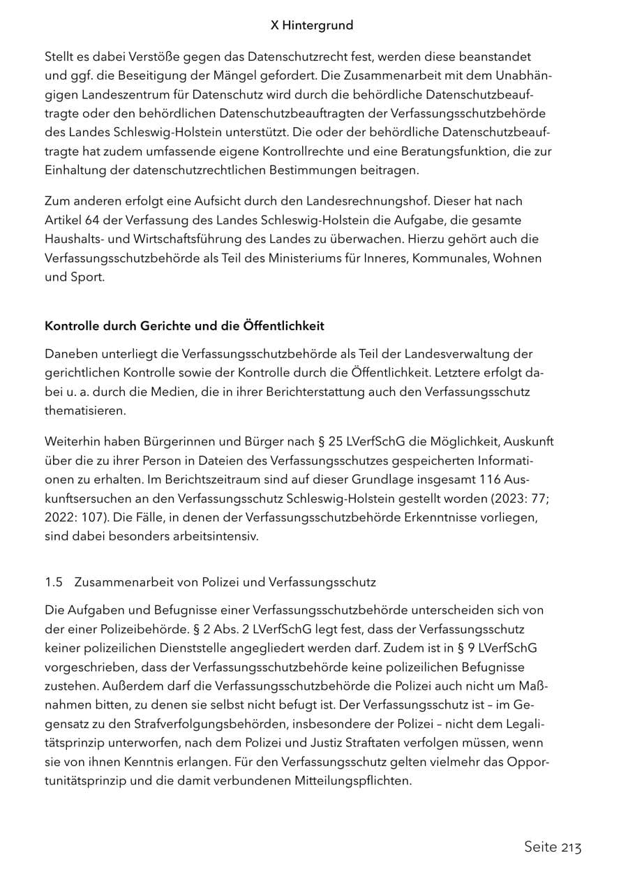 Seite 230 des Verfassungsschutzbericht 2024 Schleswig-Holstein