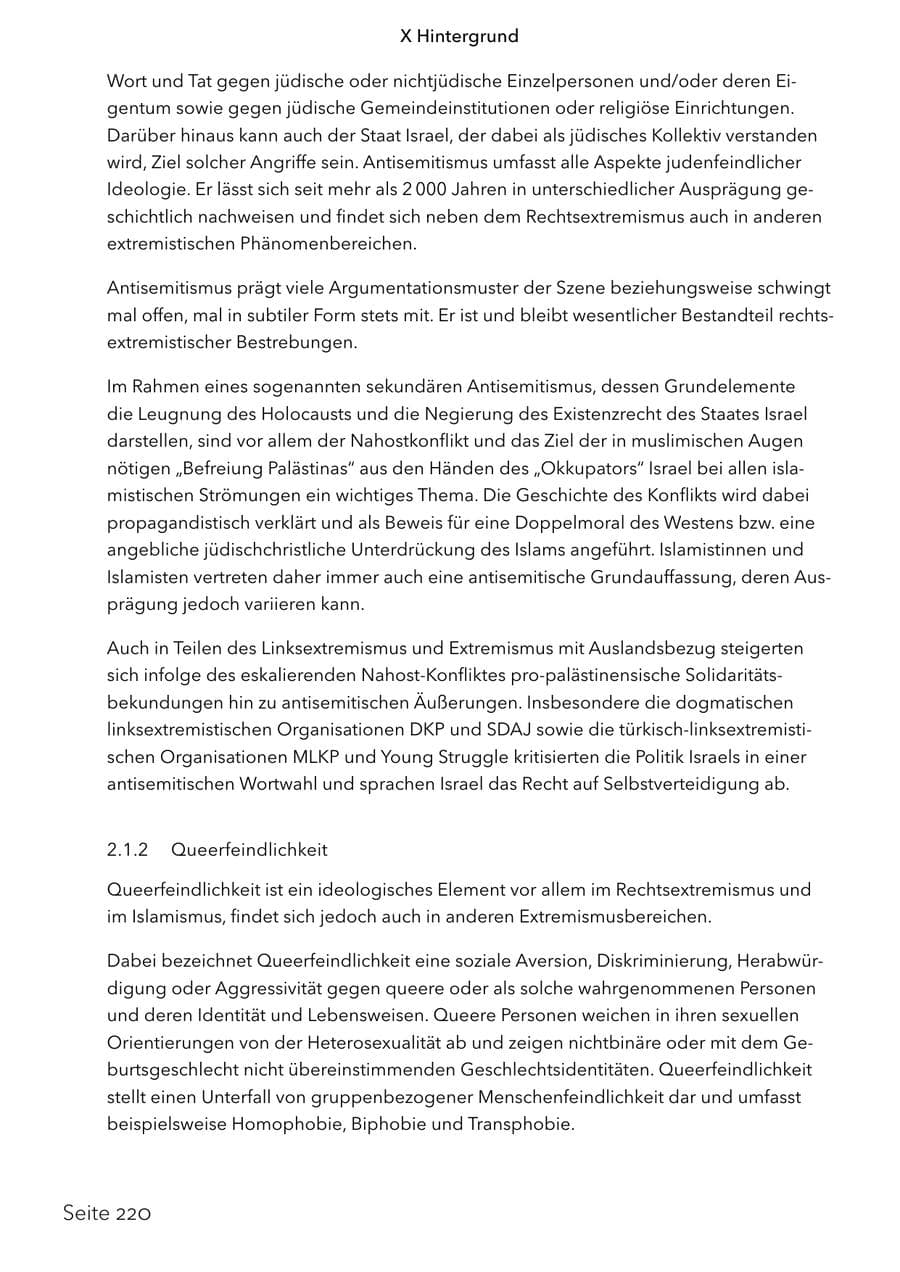 Seite 237 des Verfassungsschutzbericht 2024 Schleswig-Holstein
