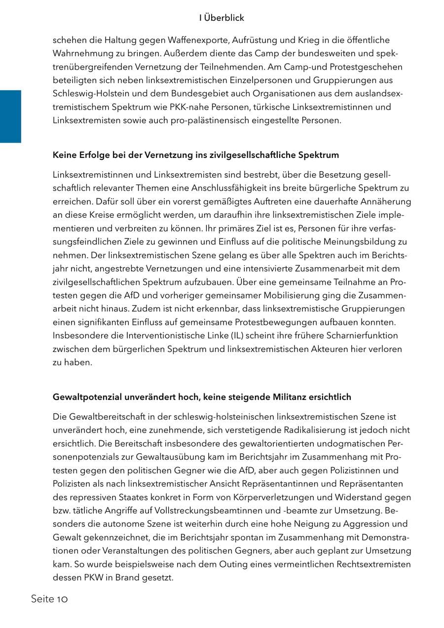 Seite 27 des Verfassungsschutzbericht 2024 Schleswig-Holstein