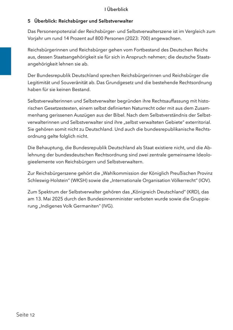 Seite 29 des Verfassungsschutzbericht 2024 Schleswig-Holstein