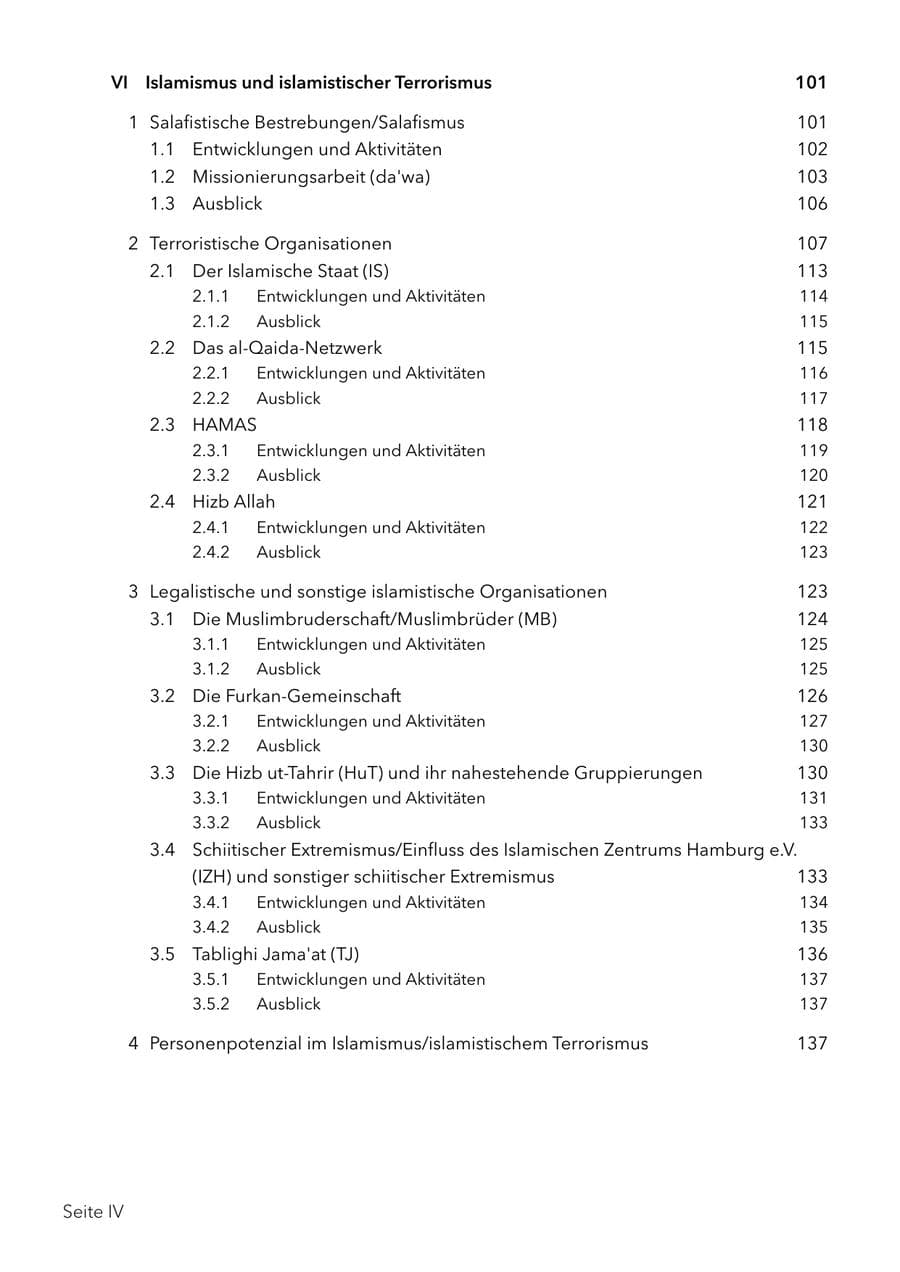Seite 6 des Verfassungsschutzbericht 2024 Schleswig-Holstein