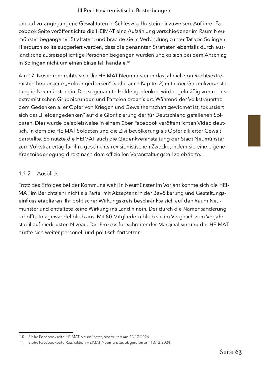 Seite 80 des Verfassungsschutzbericht 2024 Schleswig-Holstein