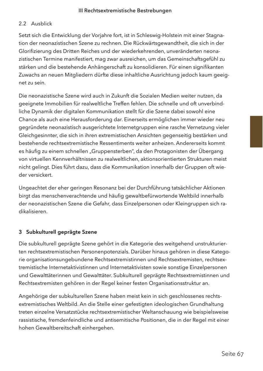 Seite 84 des Verfassungsschutzbericht 2024 Schleswig-Holstein