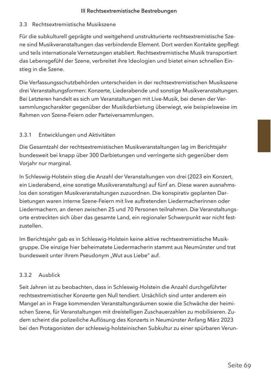 Seite 86 des Verfassungsschutzbericht 2024 Schleswig-Holstein