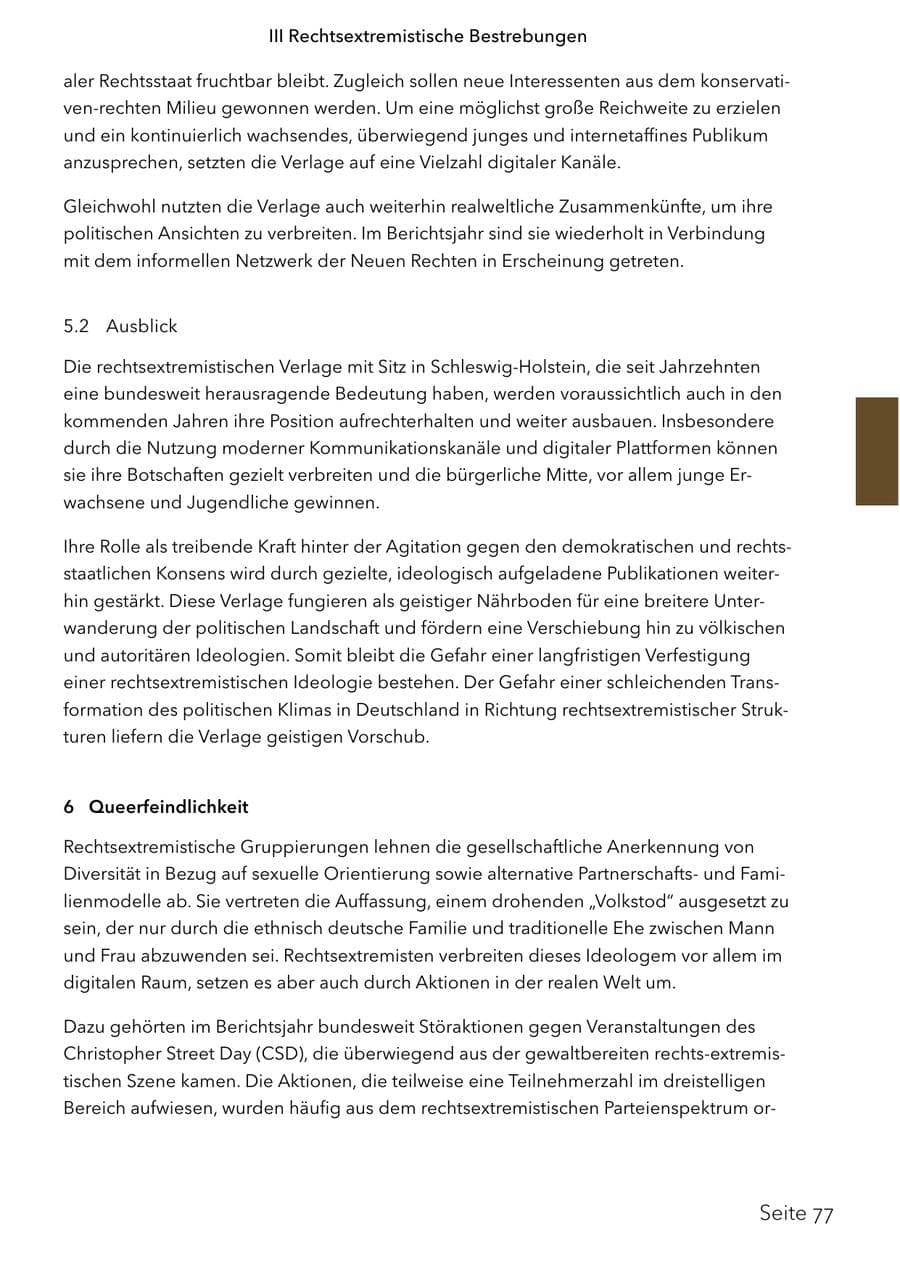 Seite 94 des Verfassungsschutzbericht 2024 Schleswig-Holstein