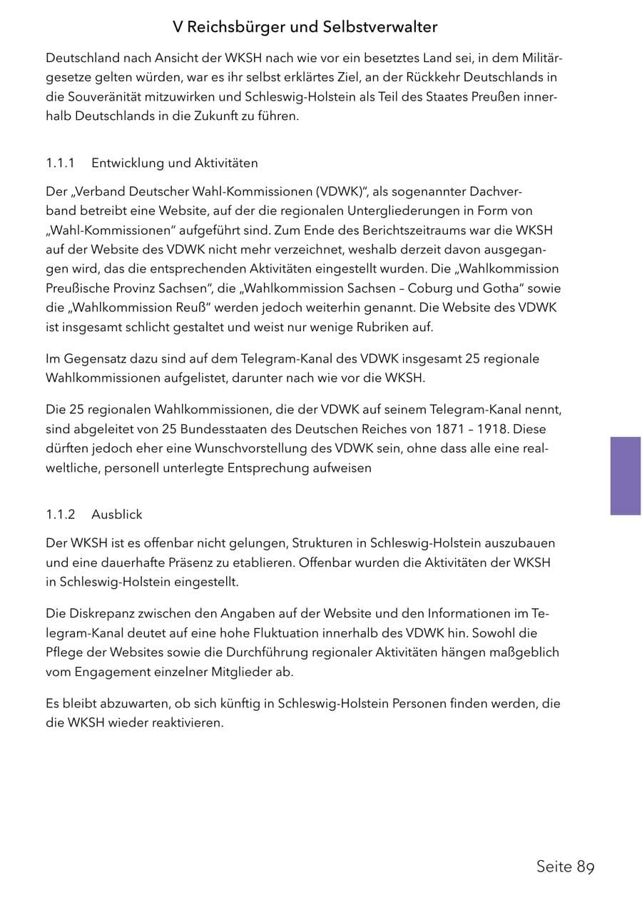 Seite 105 des Verfassungsschutzbericht 2025 Schleswig-Holstein
