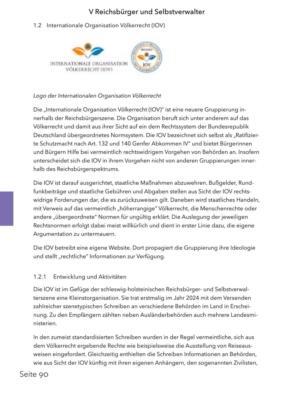 Seite 106 des Verfassungsschutzbericht 2025 Schleswig-Holstein