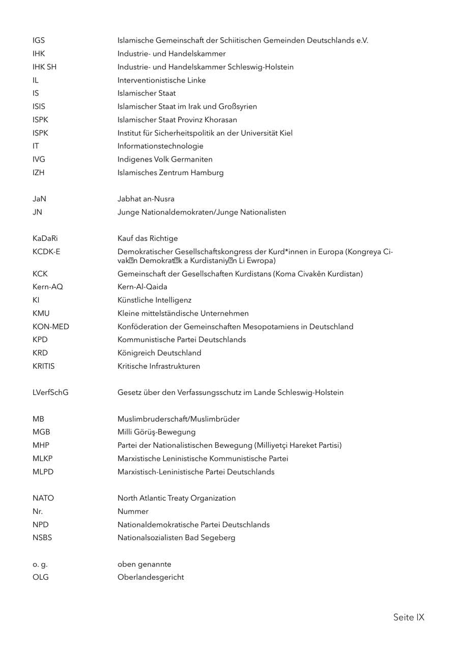 Seite 12 des Verfassungsschutzbericht 2025 Schleswig-Holstein