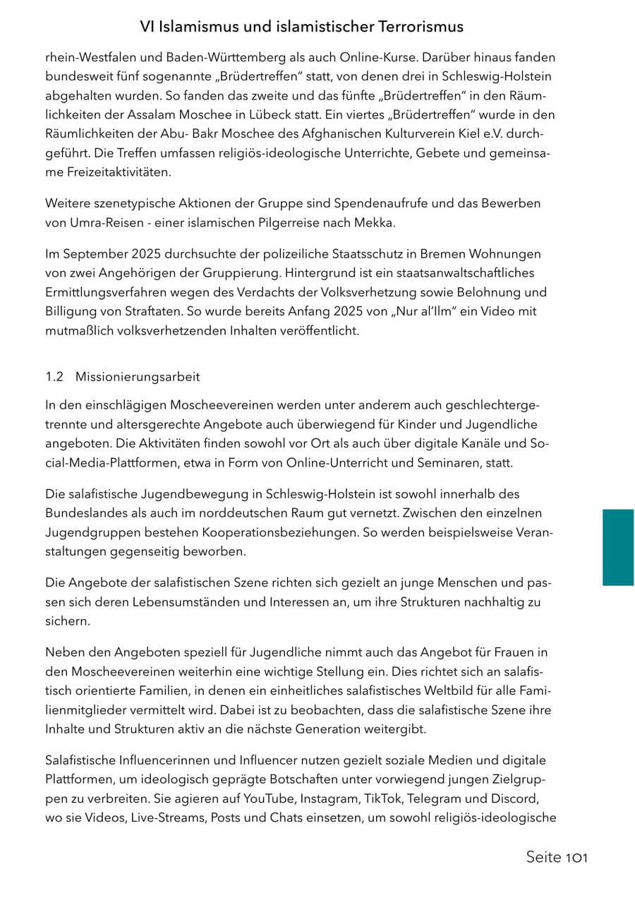 Seite 117 des Verfassungsschutzbericht 2025 Schleswig-Holstein