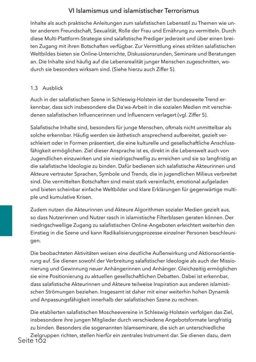 Seite 118 des Verfassungsschutzbericht 2025 Schleswig-Holstein