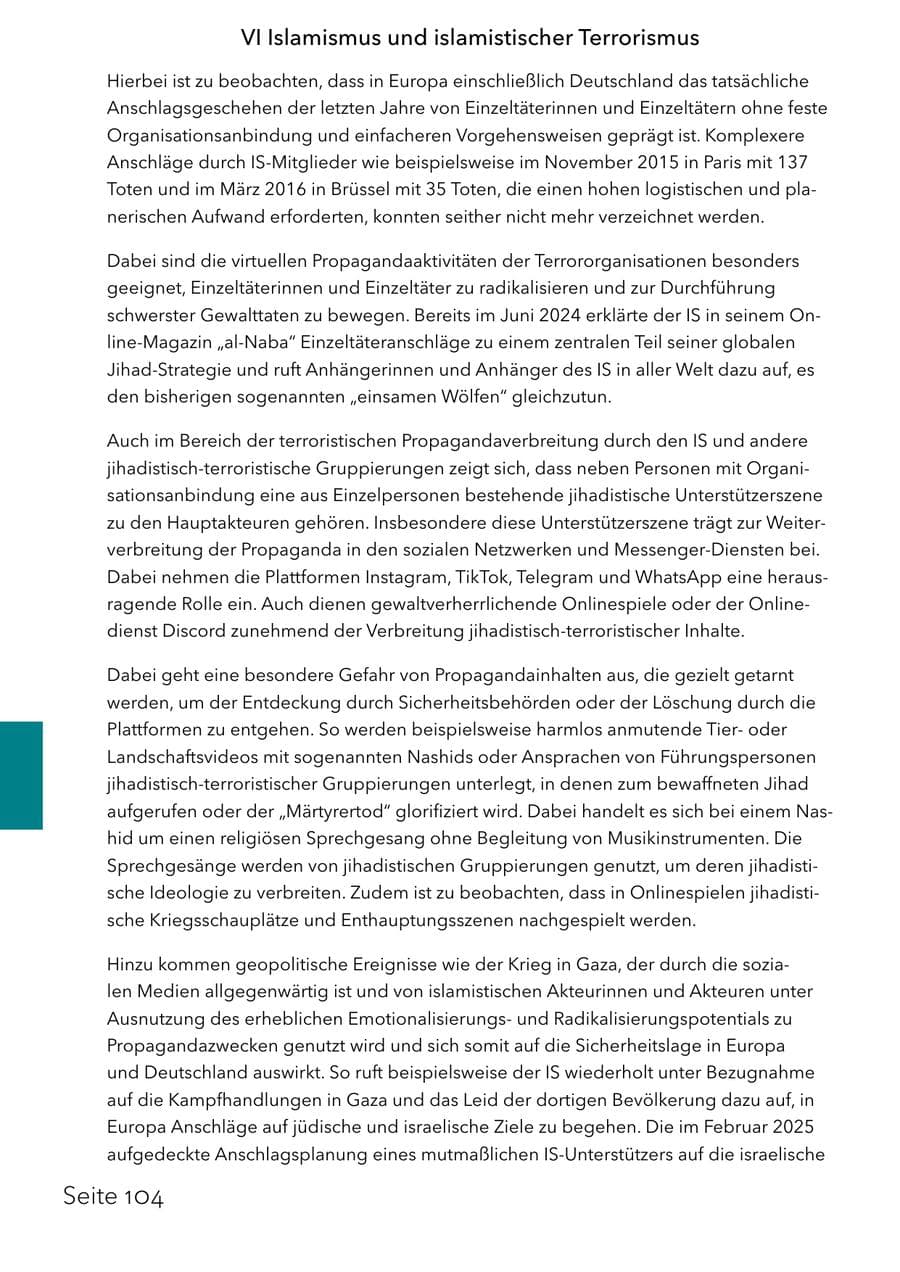 Seite 120 des Verfassungsschutzbericht 2025 Schleswig-Holstein