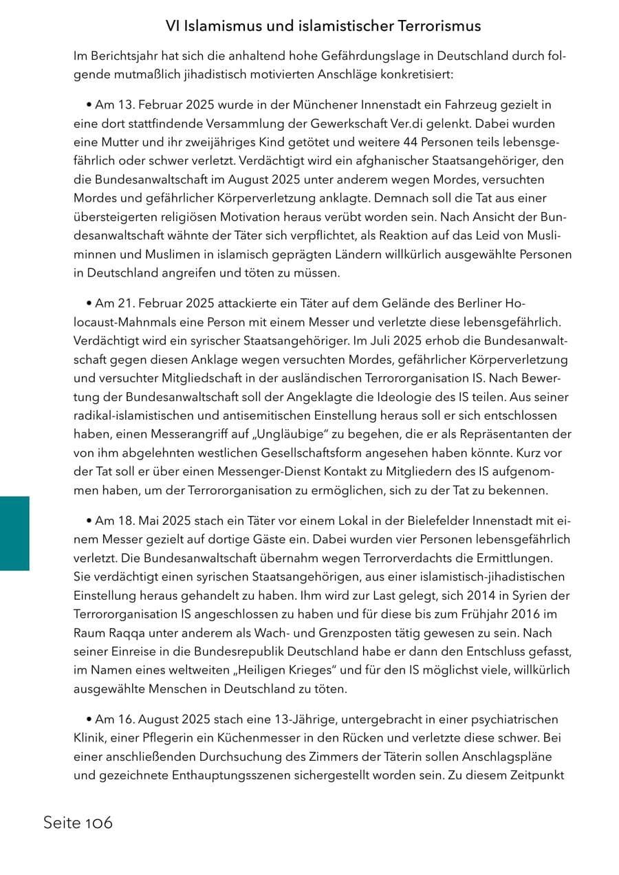 Seite 122 des Verfassungsschutzbericht 2025 Schleswig-Holstein
