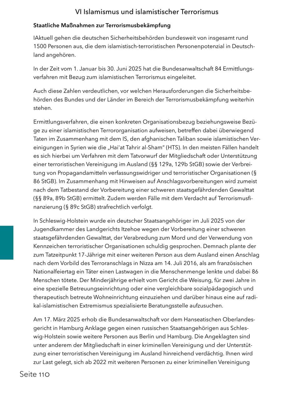 Seite 126 des Verfassungsschutzbericht 2025 Schleswig-Holstein