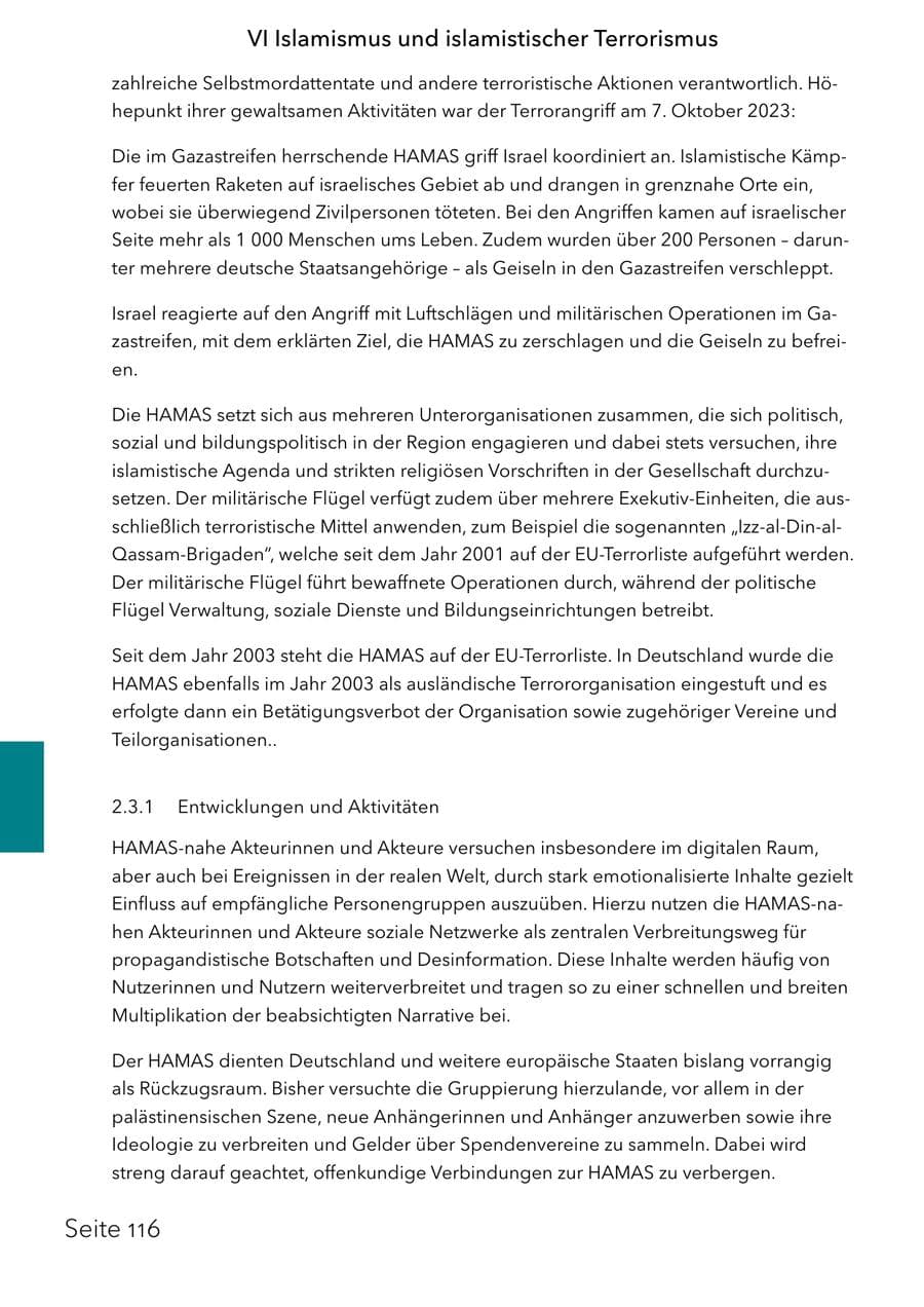 Seite 132 des Verfassungsschutzbericht 2025 Schleswig-Holstein