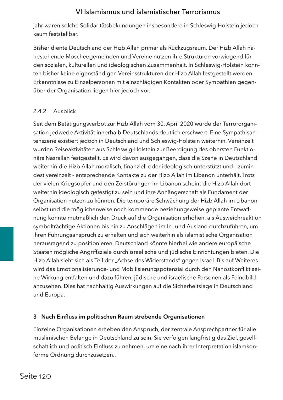 Seite 136 des Verfassungsschutzbericht 2025 Schleswig-Holstein