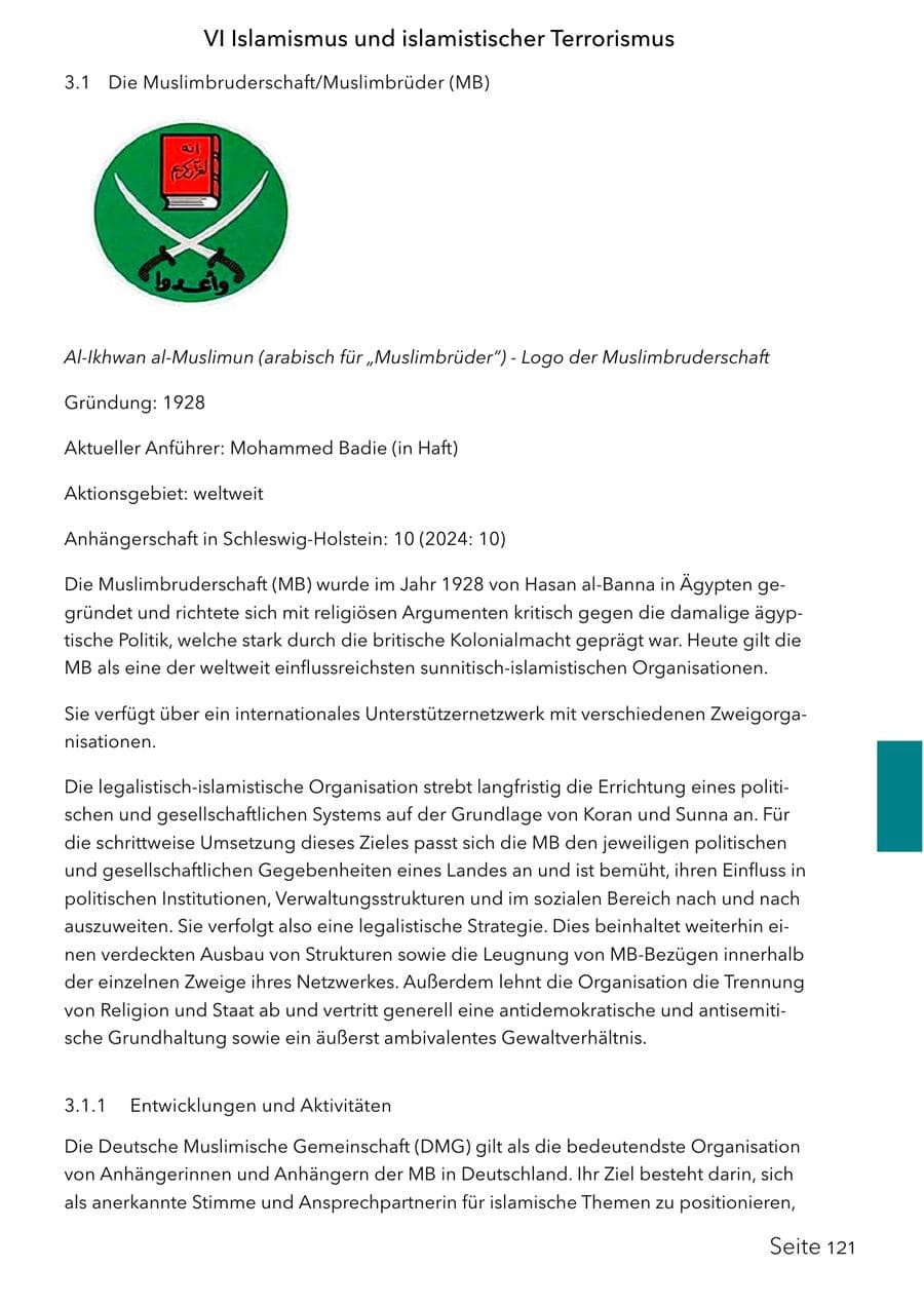 Seite 137 des Verfassungsschutzbericht 2025 Schleswig-Holstein