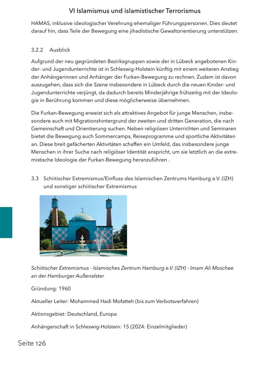 Seite 142 des Verfassungsschutzbericht 2025 Schleswig-Holstein