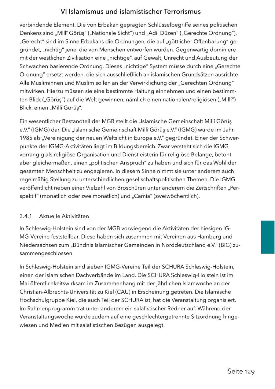 Seite 145 des Verfassungsschutzbericht 2025 Schleswig-Holstein
