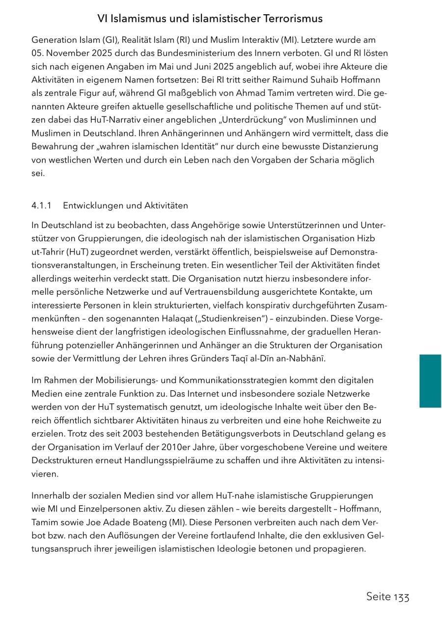 Seite 149 des Verfassungsschutzbericht 2025 Schleswig-Holstein