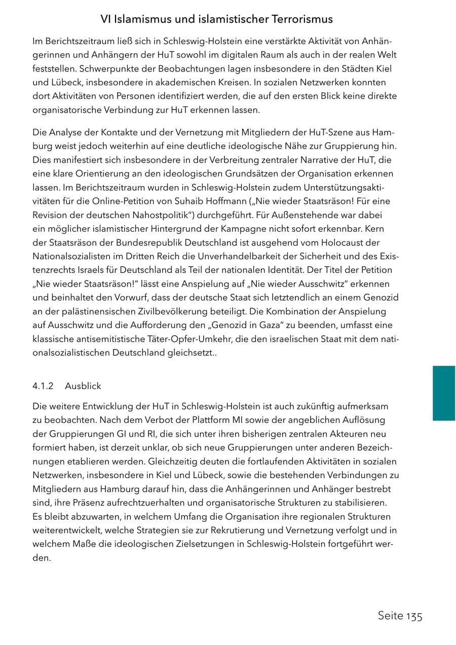 Seite 151 des Verfassungsschutzbericht 2025 Schleswig-Holstein