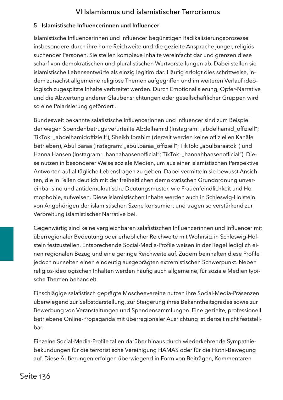 Seite 152 des Verfassungsschutzbericht 2025 Schleswig-Holstein