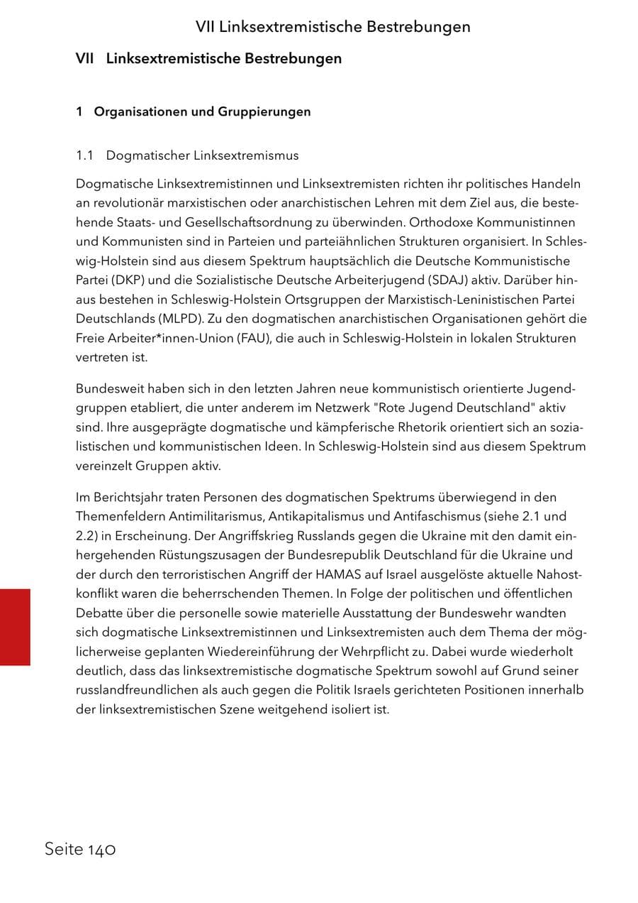 Seite 156 des Verfassungsschutzbericht 2025 Schleswig-Holstein