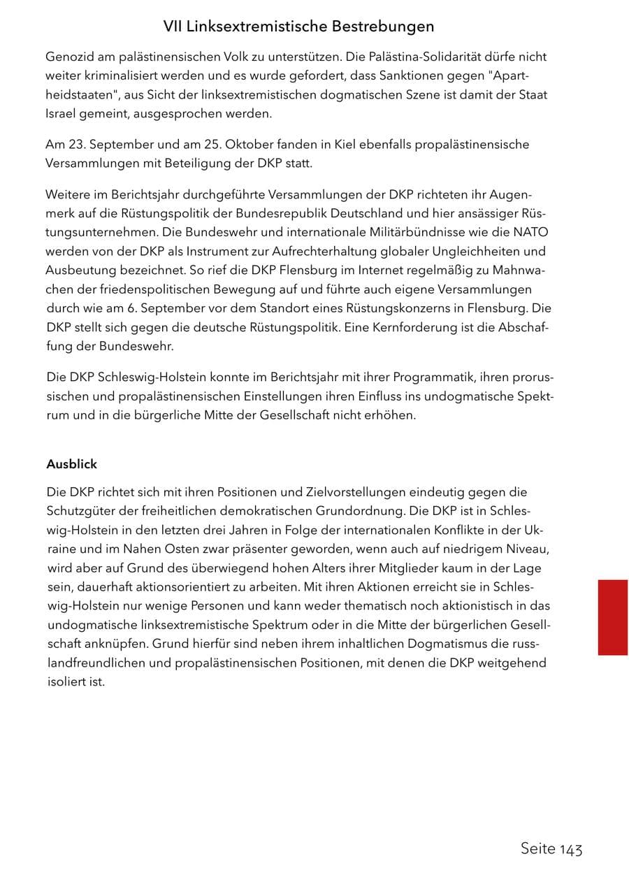 Seite 159 des Verfassungsschutzbericht 2025 Schleswig-Holstein