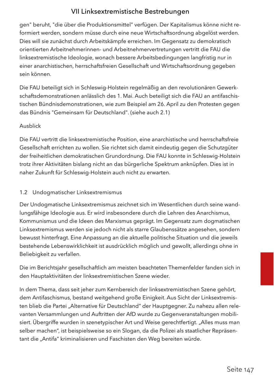Seite 163 des Verfassungsschutzbericht 2025 Schleswig-Holstein