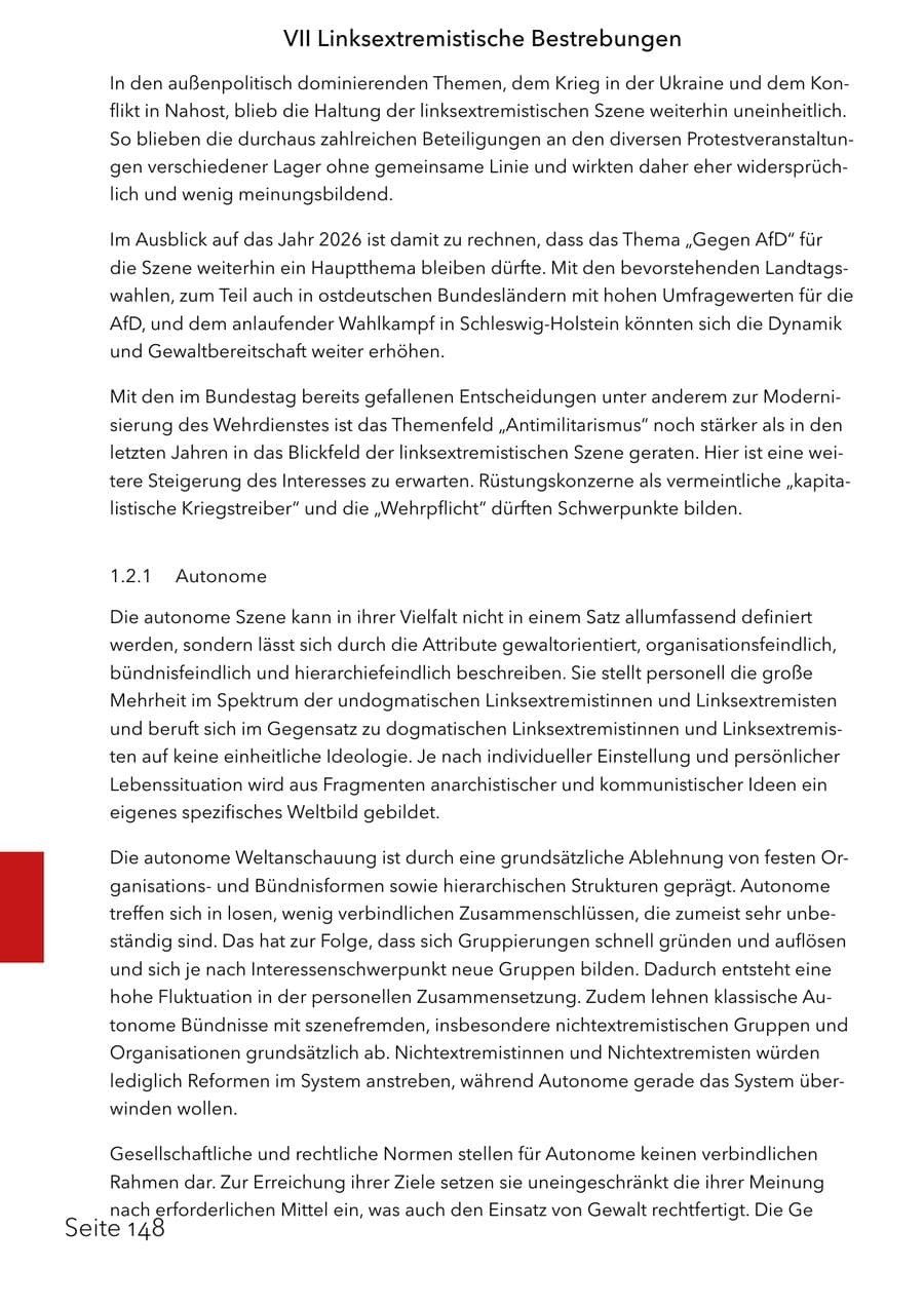 Seite 164 des Verfassungsschutzbericht 2025 Schleswig-Holstein