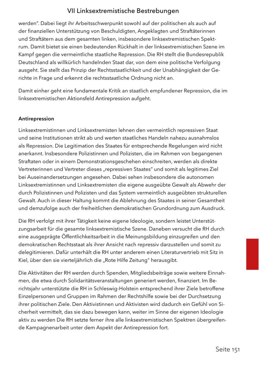 Seite 167 des Verfassungsschutzbericht 2025 Schleswig-Holstein