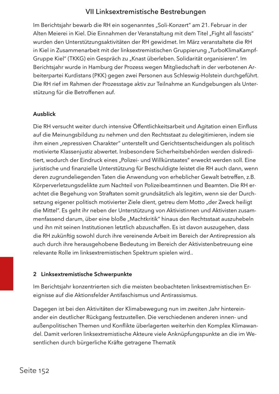 Seite 168 des Verfassungsschutzbericht 2025 Schleswig-Holstein