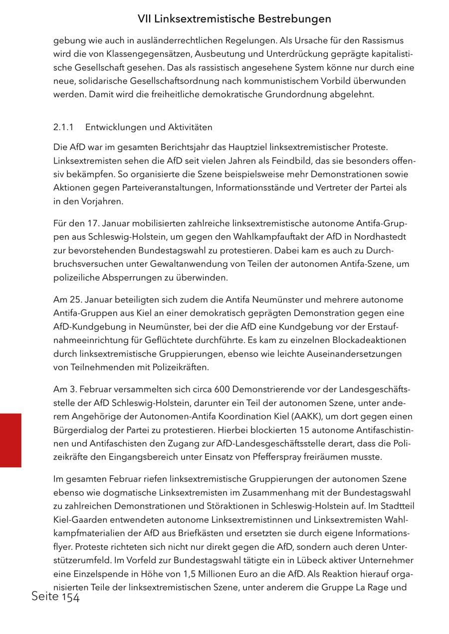Seite 170 des Verfassungsschutzbericht 2025 Schleswig-Holstein