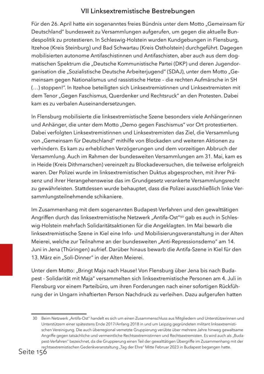 Seite 172 des Verfassungsschutzbericht 2025 Schleswig-Holstein