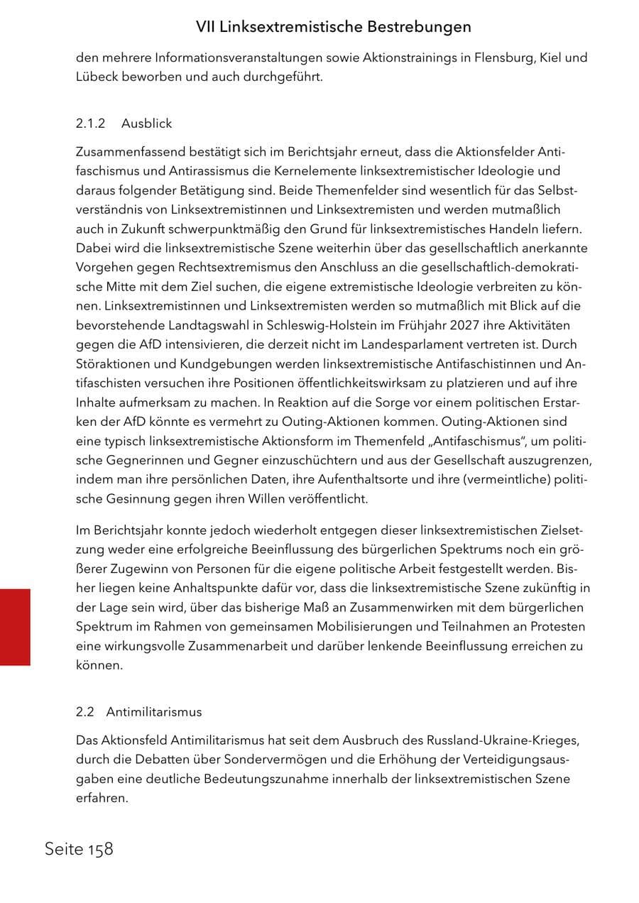 Seite 174 des Verfassungsschutzbericht 2025 Schleswig-Holstein
