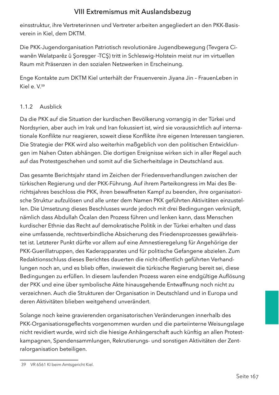 Seite 183 des Verfassungsschutzbericht 2025 Schleswig-Holstein