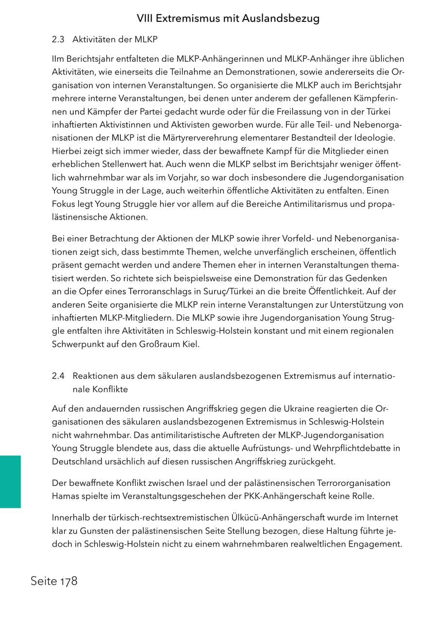 Seite 194 des Verfassungsschutzbericht 2025 Schleswig-Holstein