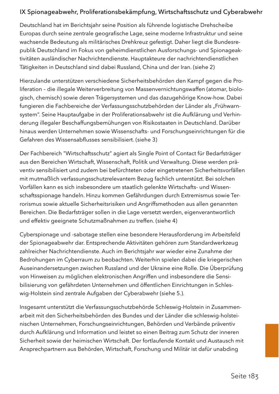 Seite 199 des Verfassungsschutzbericht 2025 Schleswig-Holstein