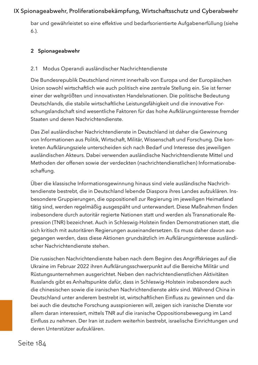 Seite 200 des Verfassungsschutzbericht 2025 Schleswig-Holstein