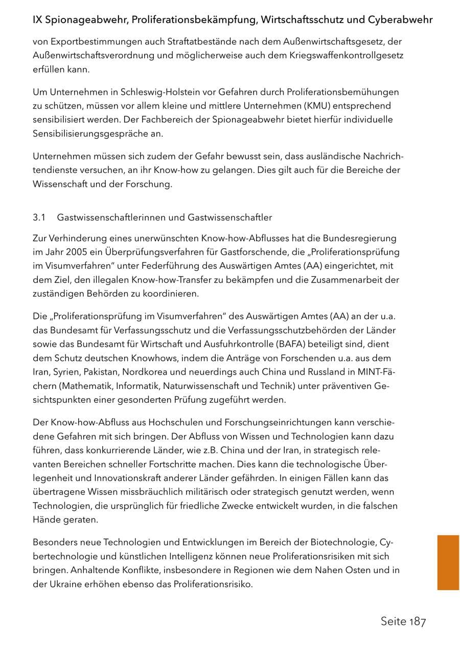 Seite 203 des Verfassungsschutzbericht 2025 Schleswig-Holstein