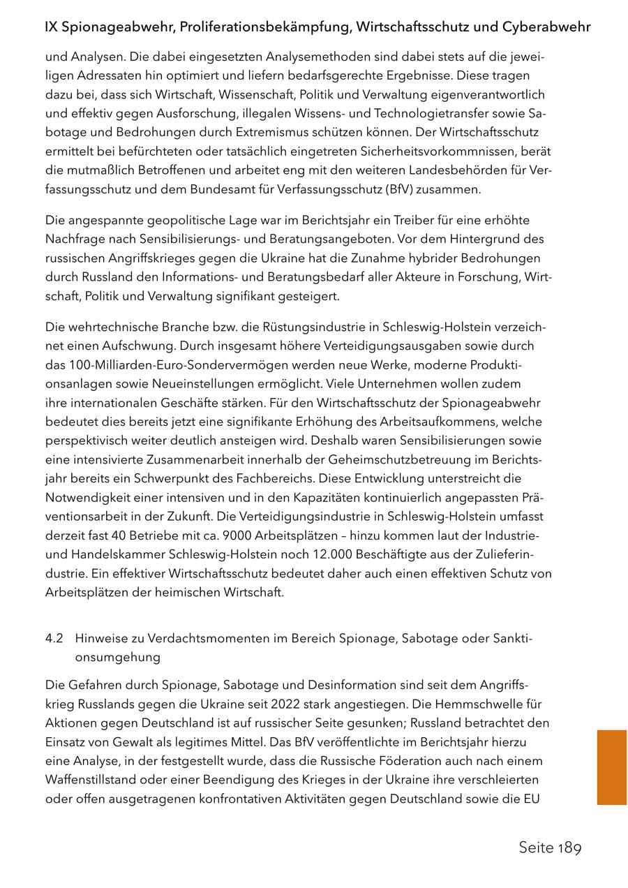 Seite 205 des Verfassungsschutzbericht 2025 Schleswig-Holstein