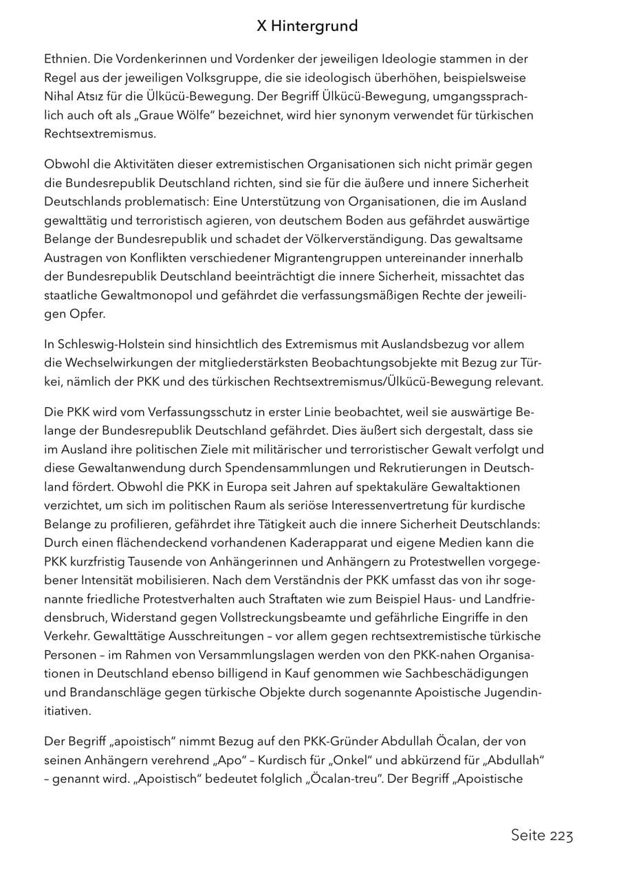 Seite 239 des Verfassungsschutzbericht 2025 Schleswig-Holstein