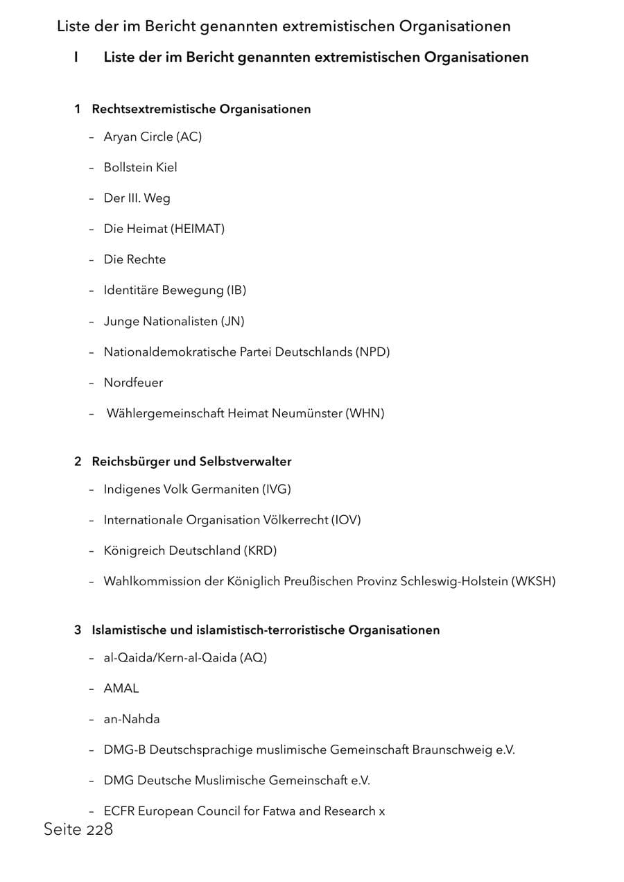 Seite 244 des Verfassungsschutzbericht 2025 Schleswig-Holstein