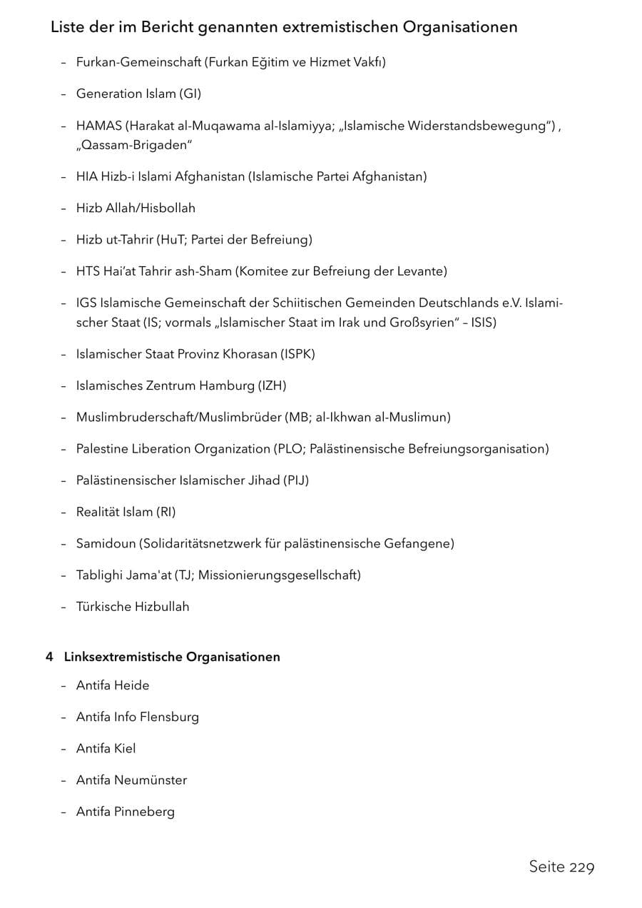 Seite 245 des Verfassungsschutzbericht 2025 Schleswig-Holstein