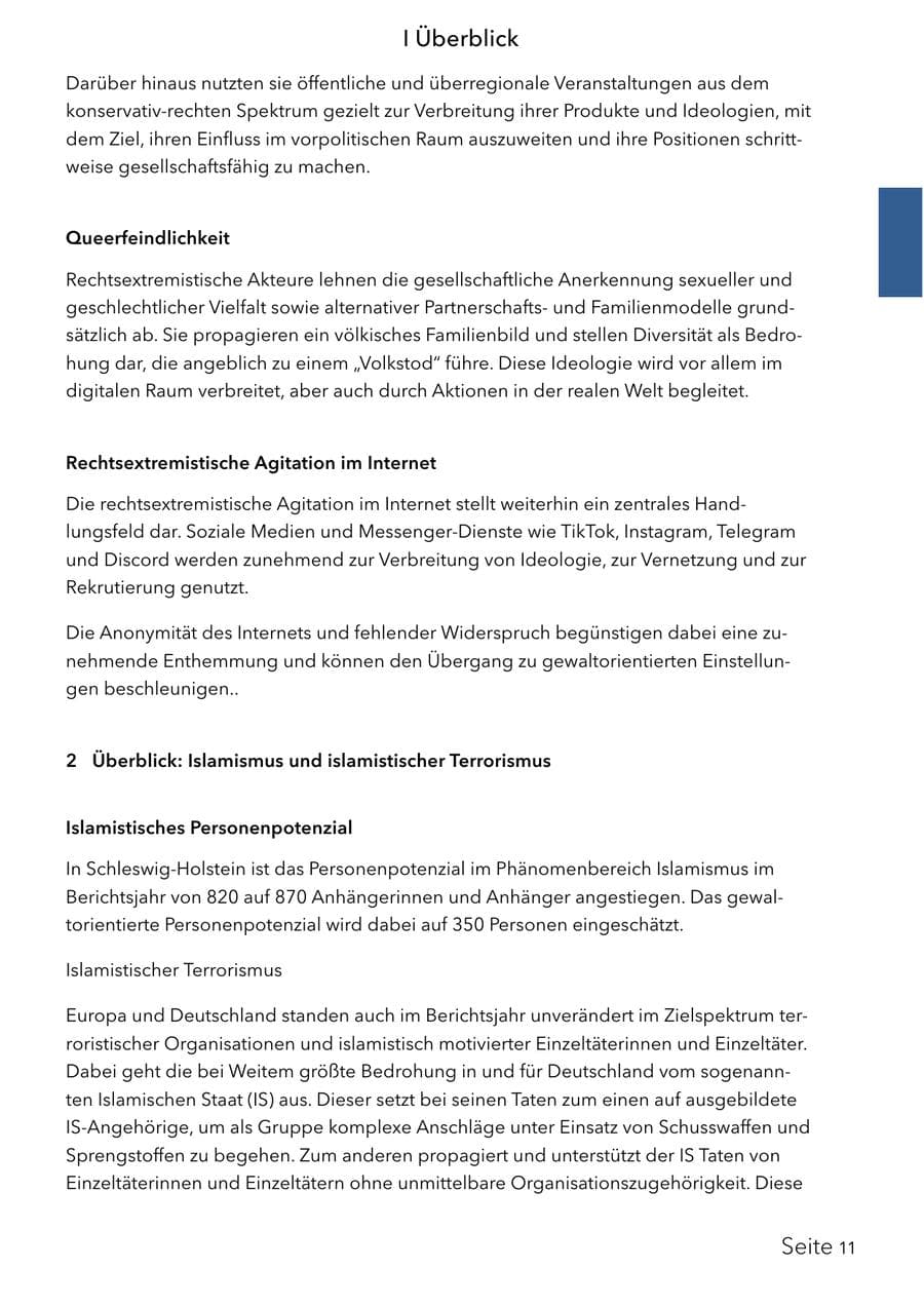 Seite 27 des Verfassungsschutzbericht 2025 Schleswig-Holstein